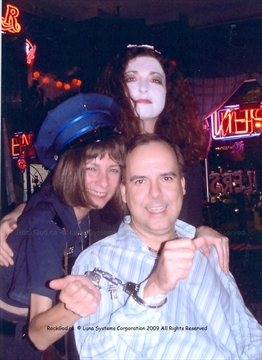 Paul The Rock God performing in costume during Halloween Karaoke